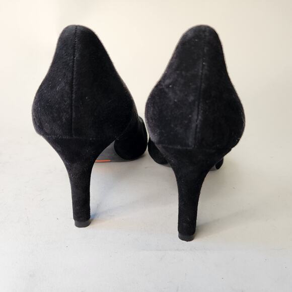 Rockport Total Motion Pump Black Suede Point Toe Heel Size 8.5M - Picture 7 of 10